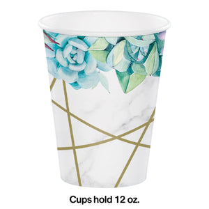 Geometric Succulents Hot/Cold Cup 12Oz. (8/Pkg) by Creative Converting