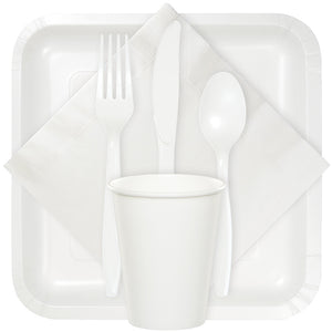 White Dinner Napkins 2Ply 1/8Fld, 100 ct Party Supplies