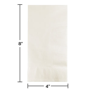 White Dinner Napkins 2Ply 1/8Fld, 100 ct Party Decoration