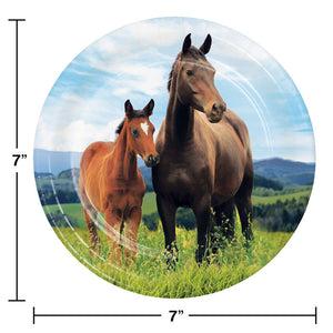 Horse And Pony Dessert Plates, 8 ct Party Decoration