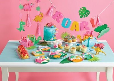 Roar into Fun with Girl Dino Party Supplies at PartyDecorations.com!