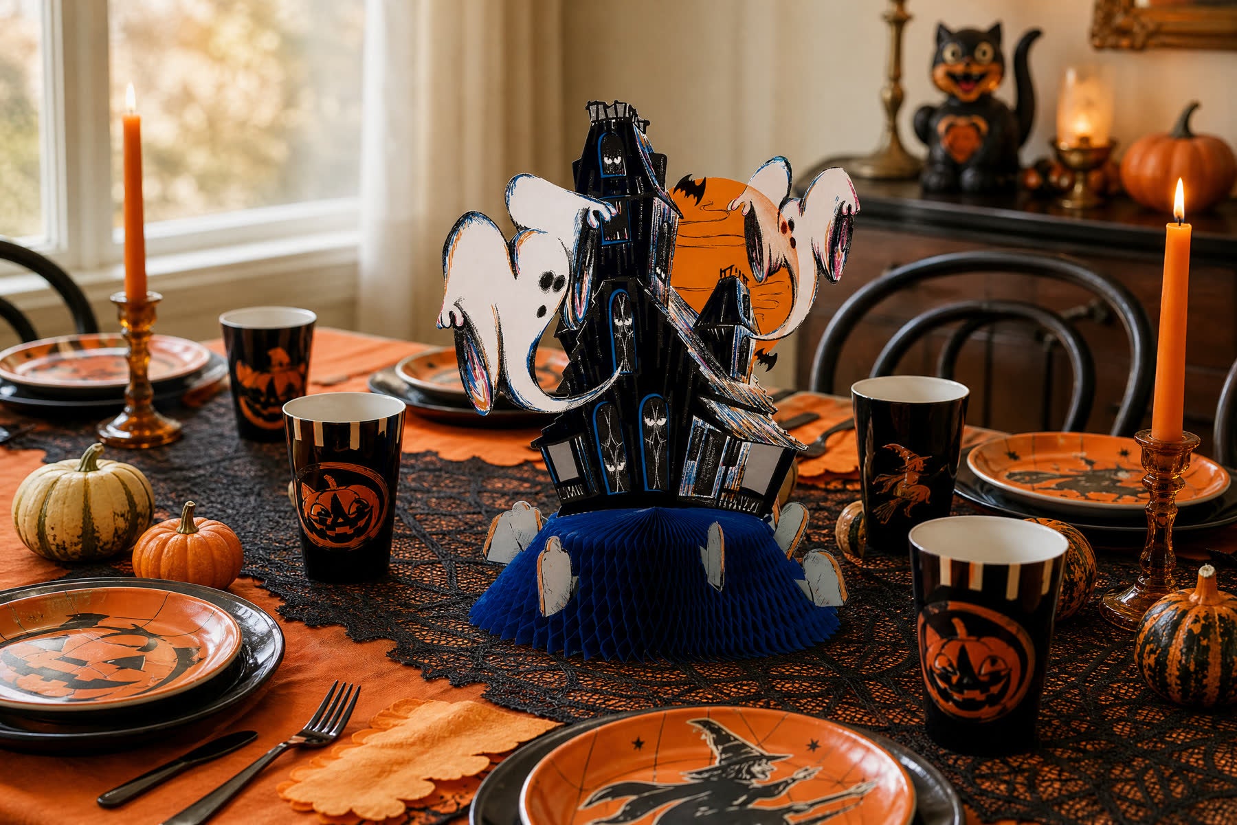 Vintage Halloween Tableware Ideas for Nostalgic Dinner Parties