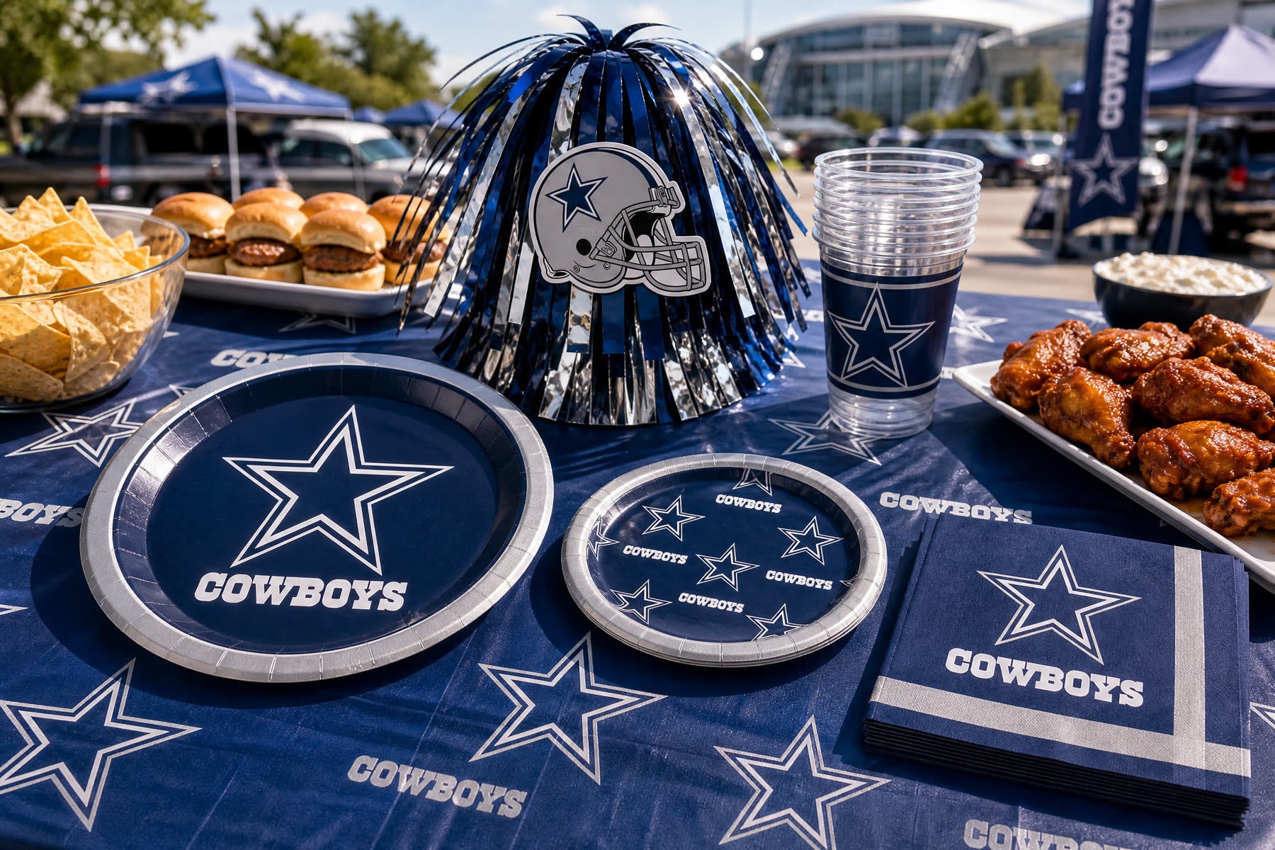 Dallas Cowboys tailgate party ideas and game day tableware for stress-free setup