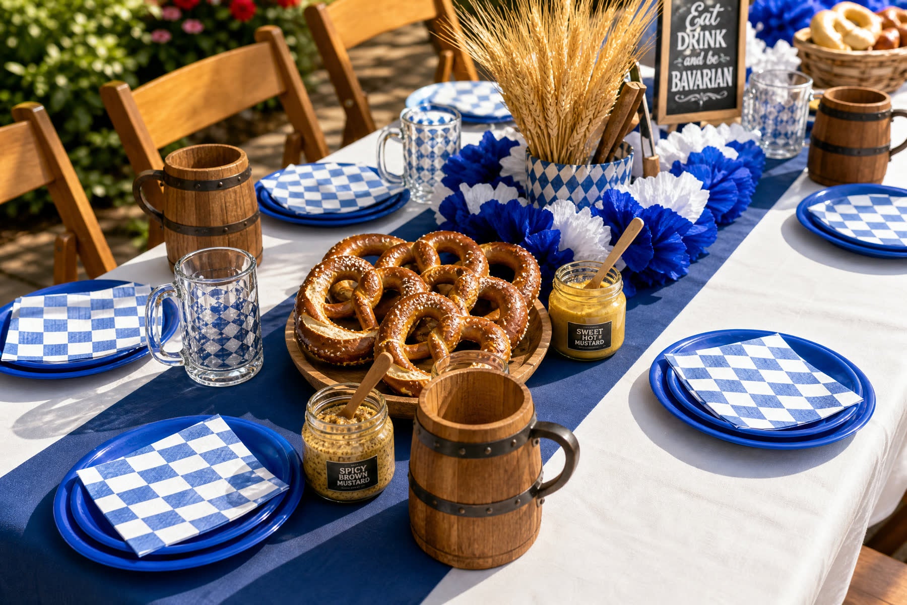 Oktoberfest party beer garden tableware and decor guide
