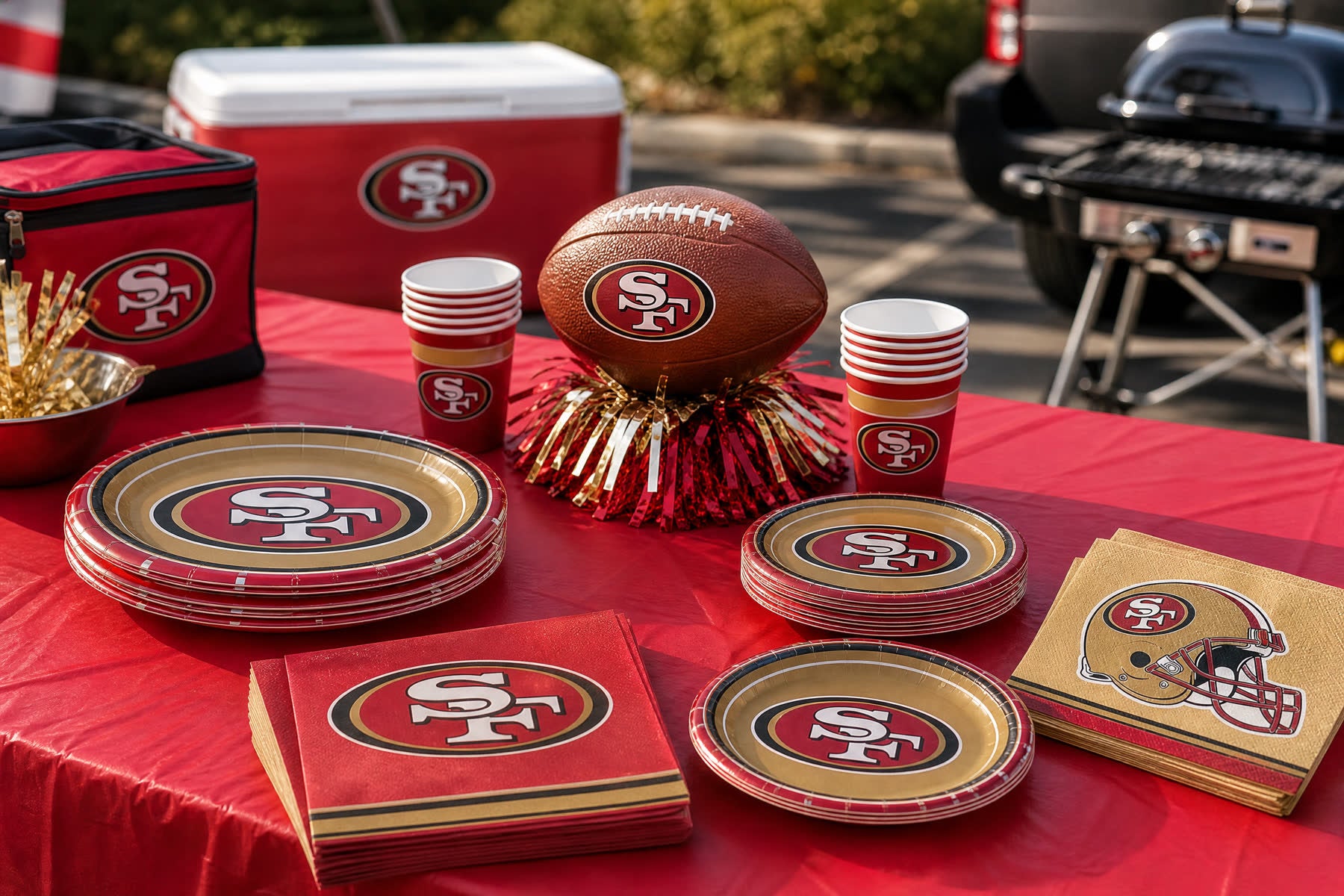 Easy 49ers Tailgate Party Ideas with Game Day Tableware