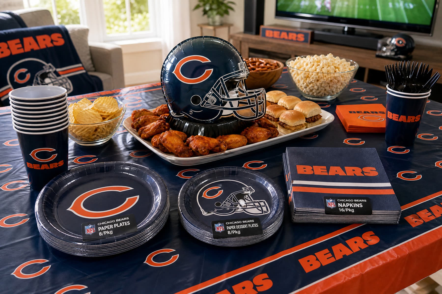 Chicago Bears Football Party Decorations and Easy Setup Tips