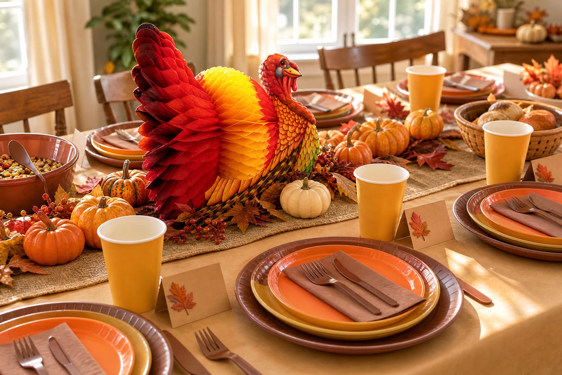 Thanksgiving Potluck Tableware Checklist on a Budget
