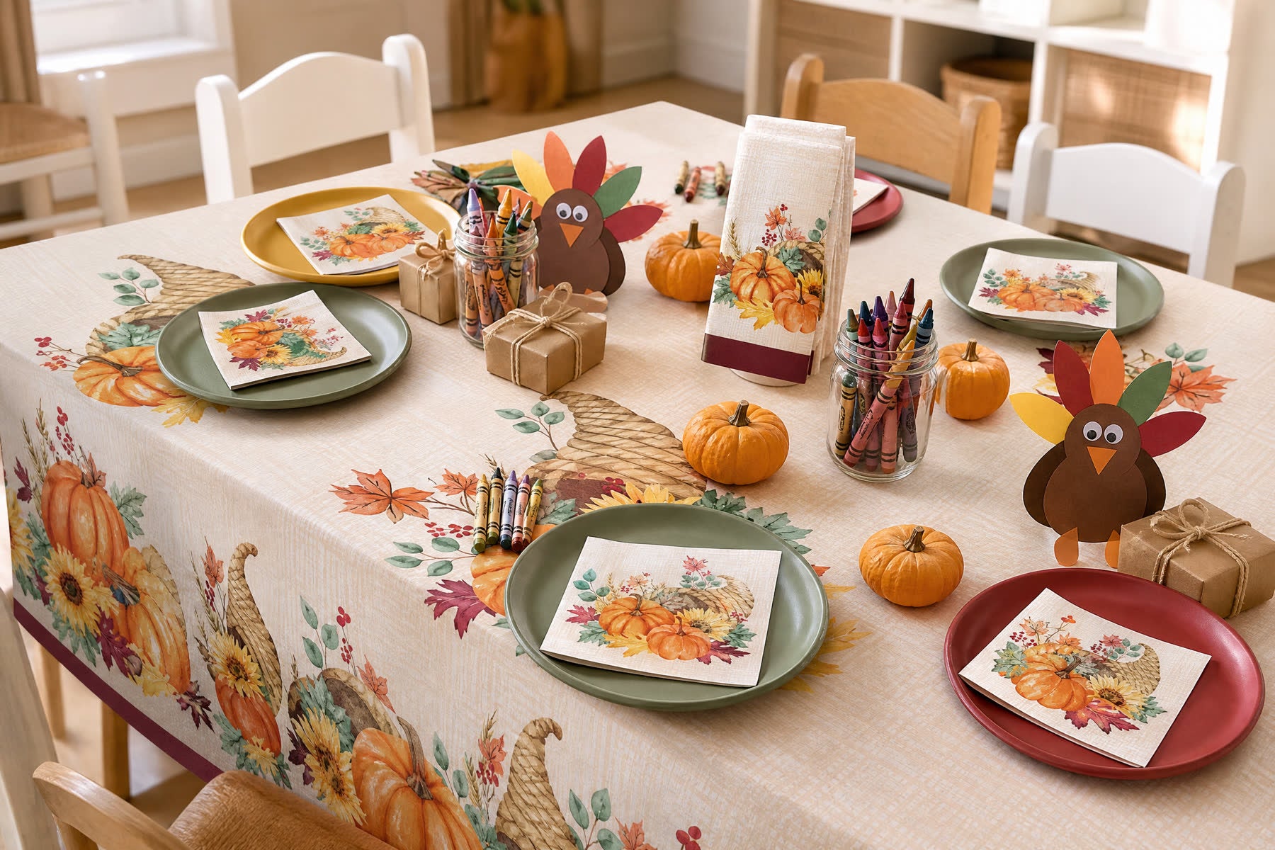 Easy Thanksgiving Kids' Table Decorations Kids Will Love
