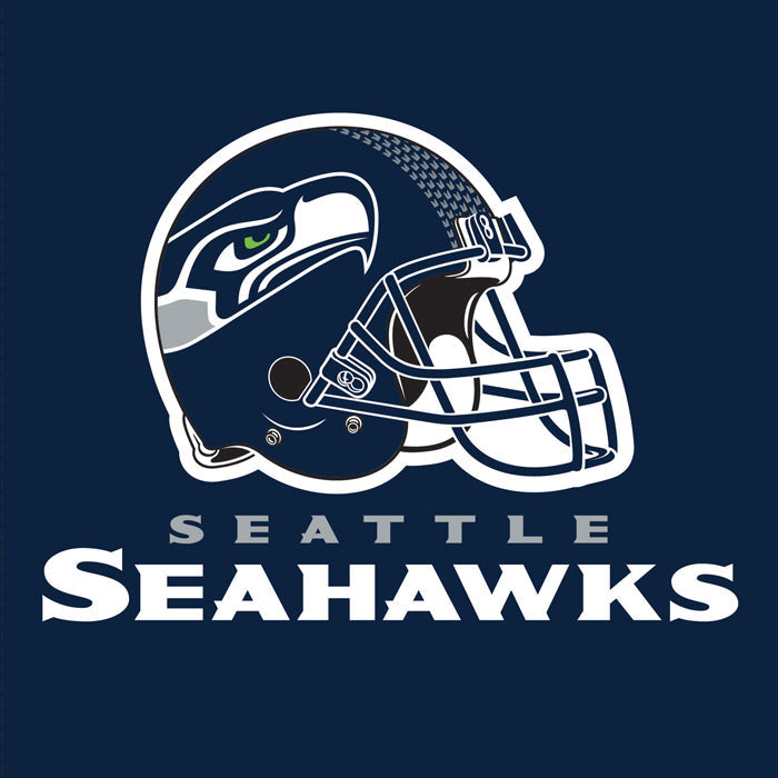 NFL team logo napkins in navy and gray stacked for a game day watch party table