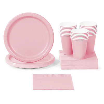Classic Pink Solid Color Party Tableware