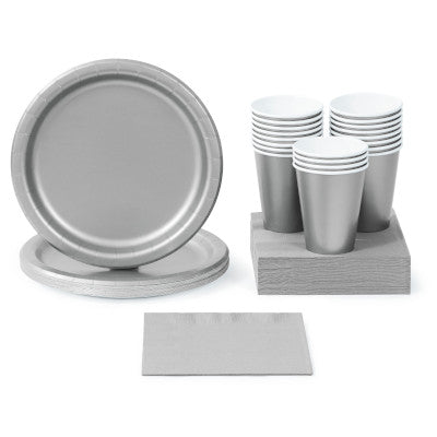 Shimmering Silver Solid Color Tableware