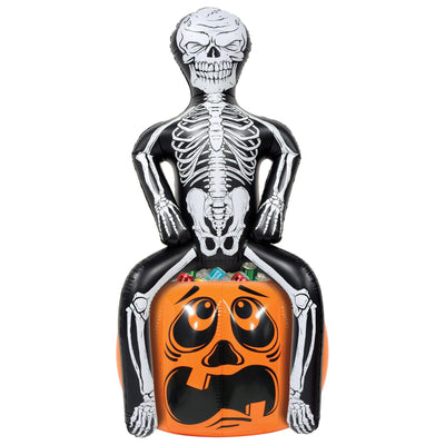 Halloween Inflatable Skeleton Party Pooper Cooler - Bulk 6 Pack