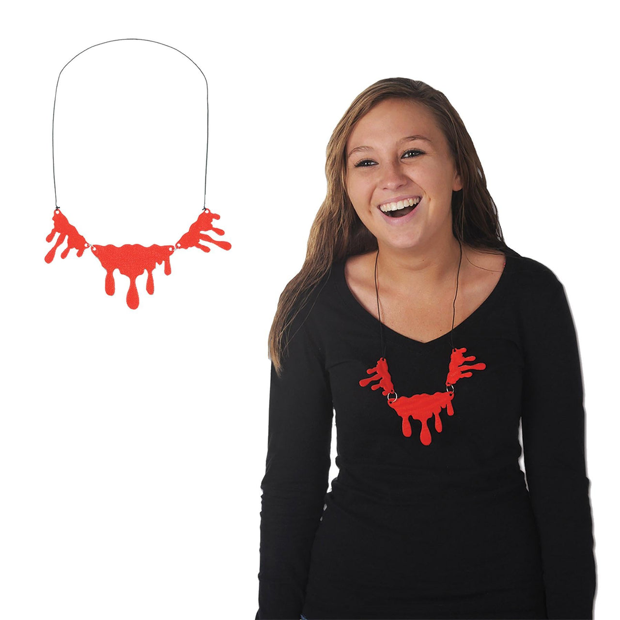 Halloween Dripping Blood Necklace - Bulk 12 Pack