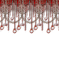 Halloween Bloody Chains/Hooks Backdrop - Bulk 6 Pack