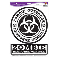 Halloween Zombie Outbreak Response Peel 'N Place Clings - Bulk/24 Clings