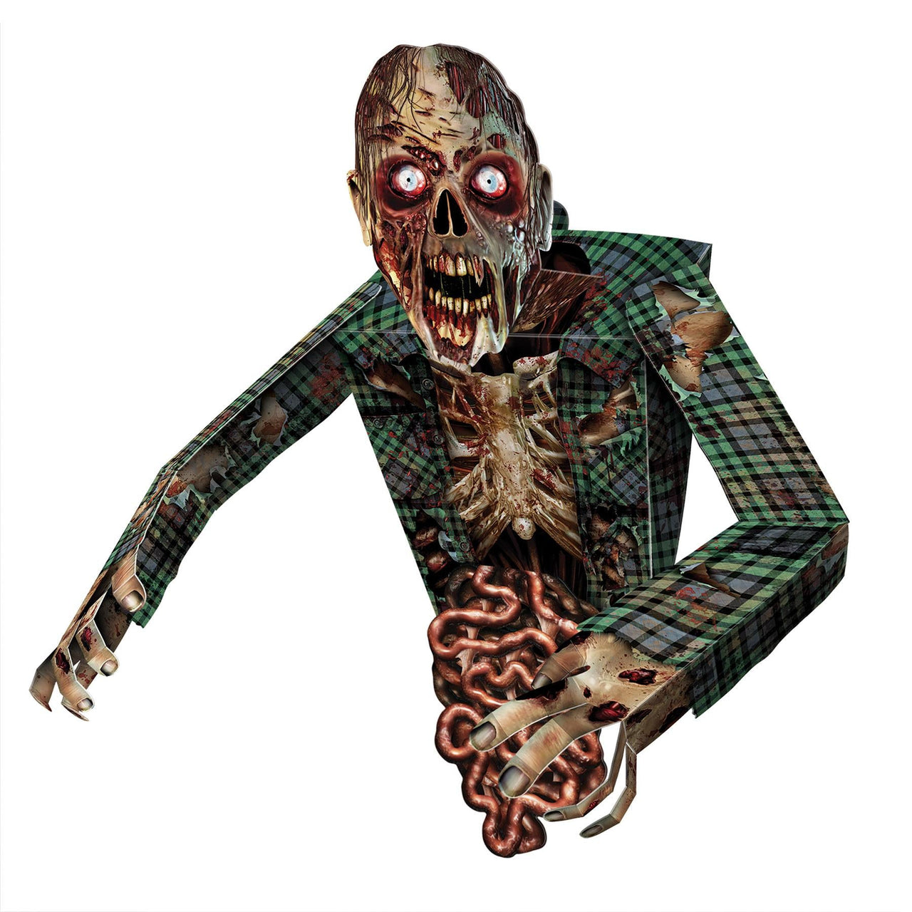Halloween 3-D Zombie Wall Decoration - Bulk/6 Zombie Decorations