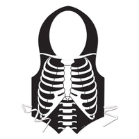 Halloween Plastic Skeleton Rib Cage Vest - Bulk 24 Pack