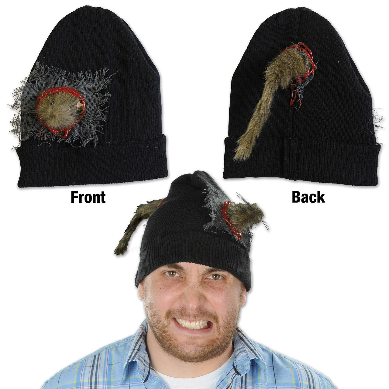 Halloween Rat Knit Cap - Bulk 12 Pack