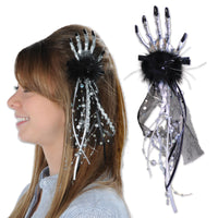 Halloween Skeleton Hand Hair Clip - Bulk 12 Pack