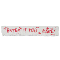 Halloween Enter If You Dare! Fabric Banner - Bulk 12 Pack