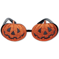 Halloween Glittered Jack-O-Lantern Fanci-Frame Glasses - Bulk/6 Lanterns