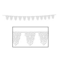 Halloween Die-Cut Spider Web Pennant Banner - Bulk 12 Pack