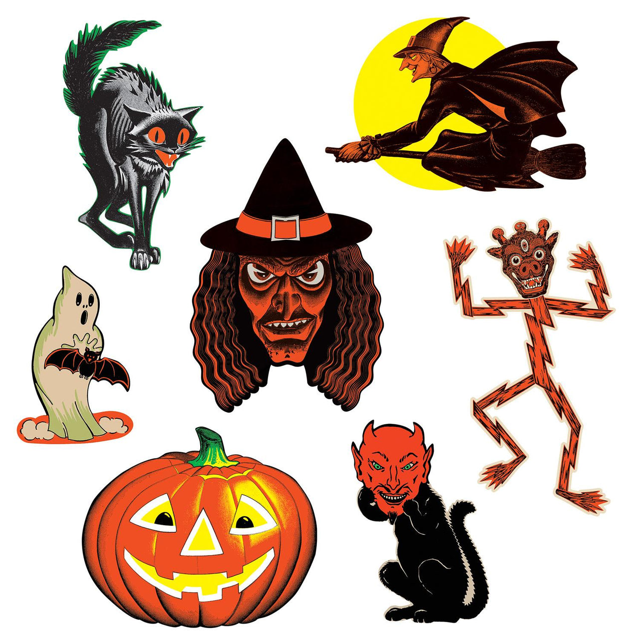 Vintage Halloween Classic Cutouts - Bulk/84 Cutouts