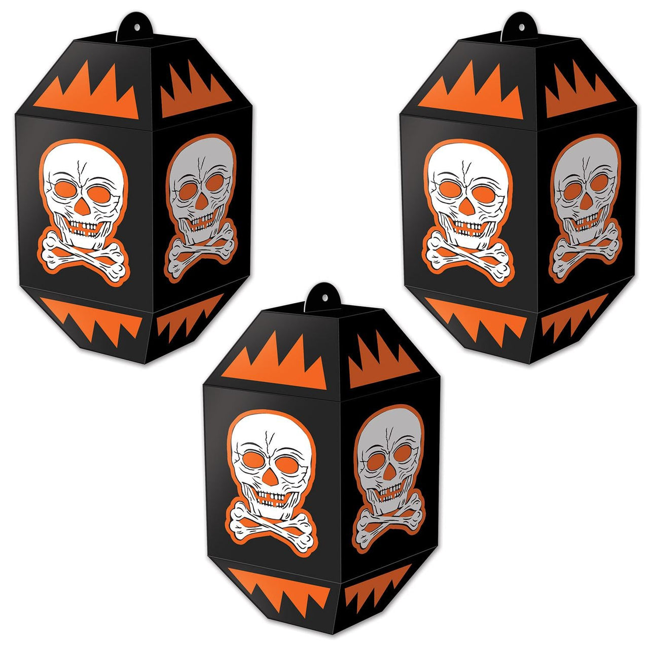 Vintage Halloween Skull Paper Lanterns - Bulk 36 Pack
