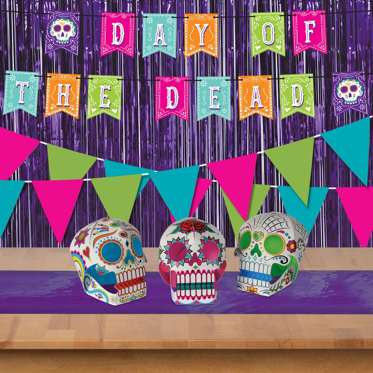 Beistle Day Of The Dead Mini Cascade Tafelaufsatz – 19 Cm – Mit Metall & Karton – Inkl. Kunststoffsockel Beistle Day Of The Dead Mini Cascade Tafelaufsatz – 19 Cm – Mit Metall & Karton – Inkl. Kunststoffsockel