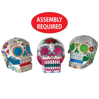 Beistle 3-D Day of the Dead Sugar Skull Centerpieces