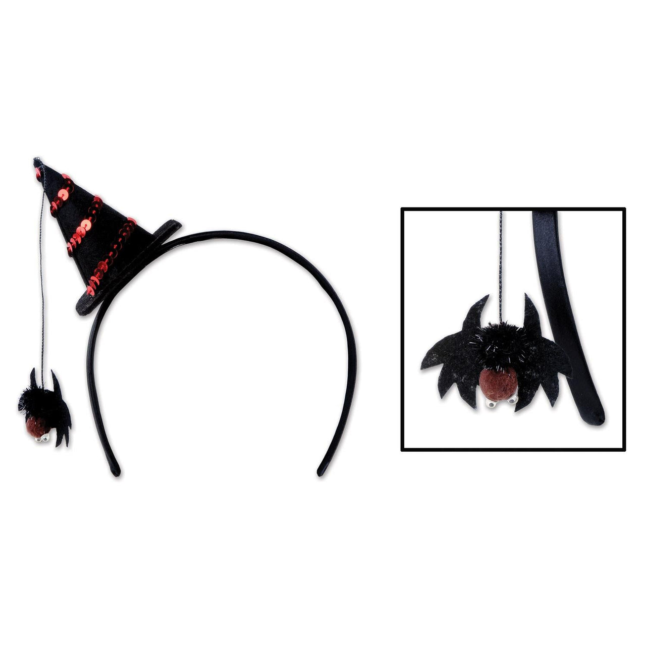 Halloween Spider Witch Hat Headband - Bulk 12 Pack