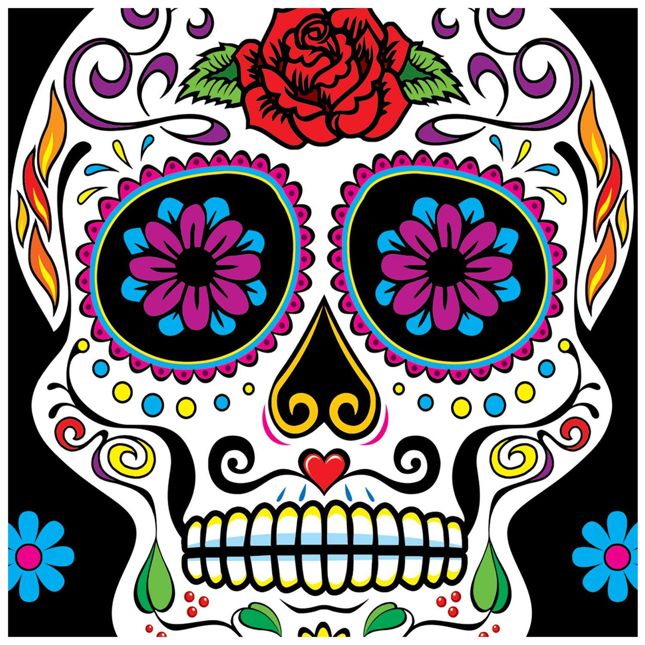 Bulk Day Of The Dead Cello Bags (Case of 300) by Beistle