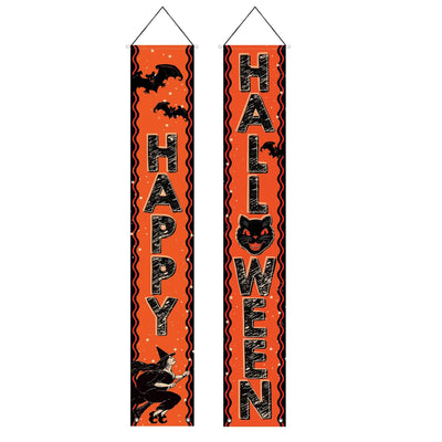 Vintage Halloween Fabric Door Panel Set - Bulk/12 Panels