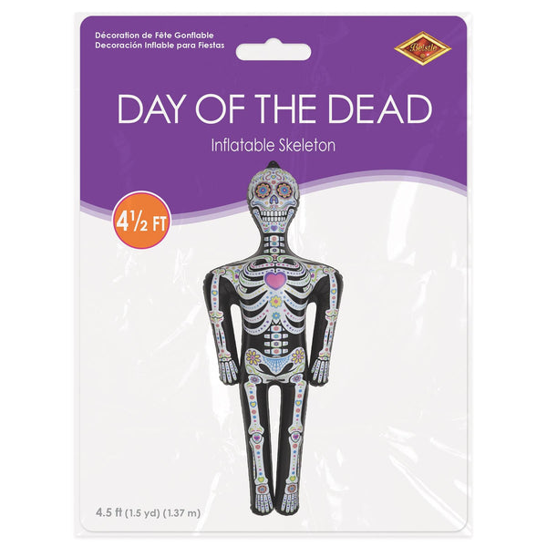 Ships Free! Bulk 12 Pack Beistle Day Of The Dead Inflatable Skeleton