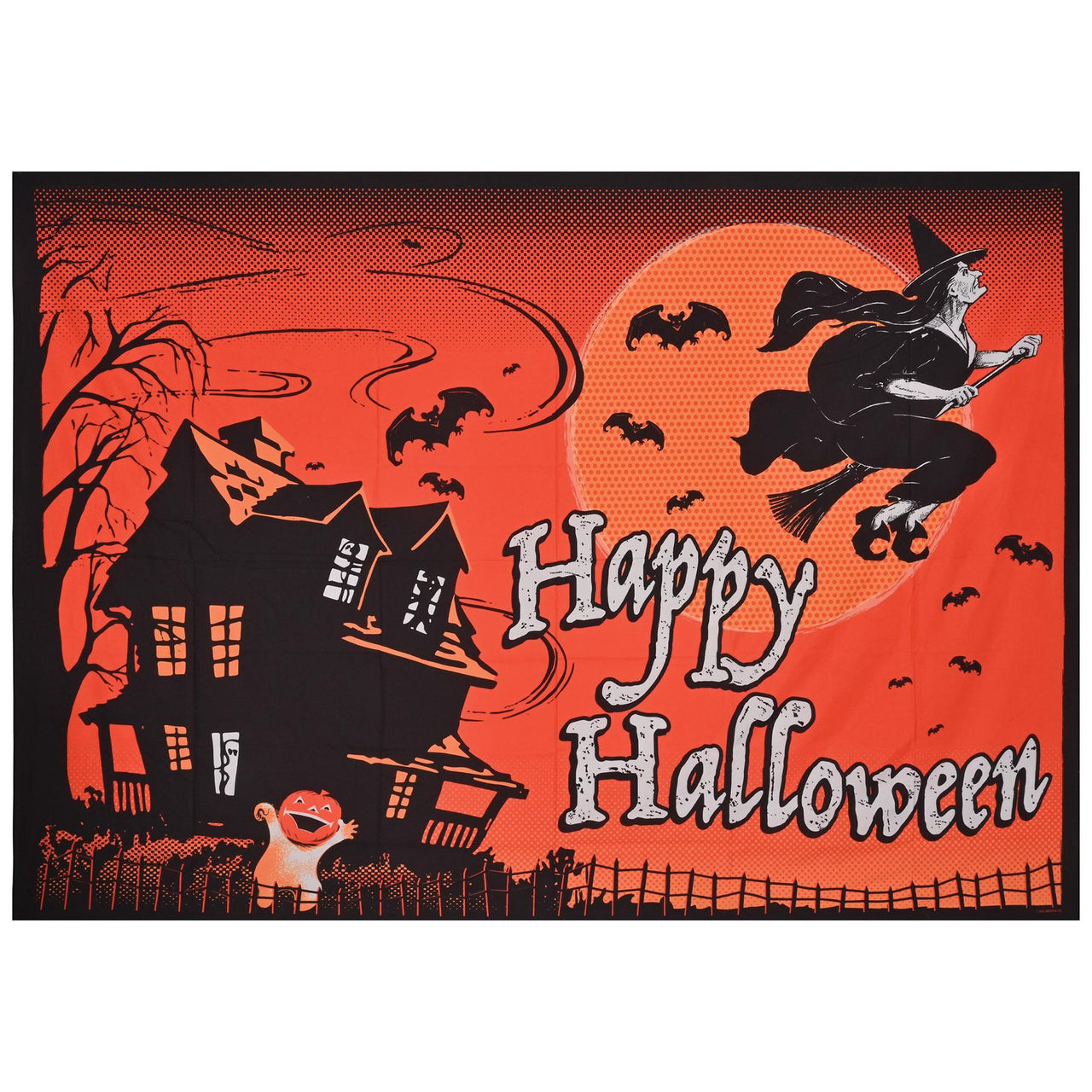 Vintage Halloween Fabric Backdrop - Bulk 6 Pack