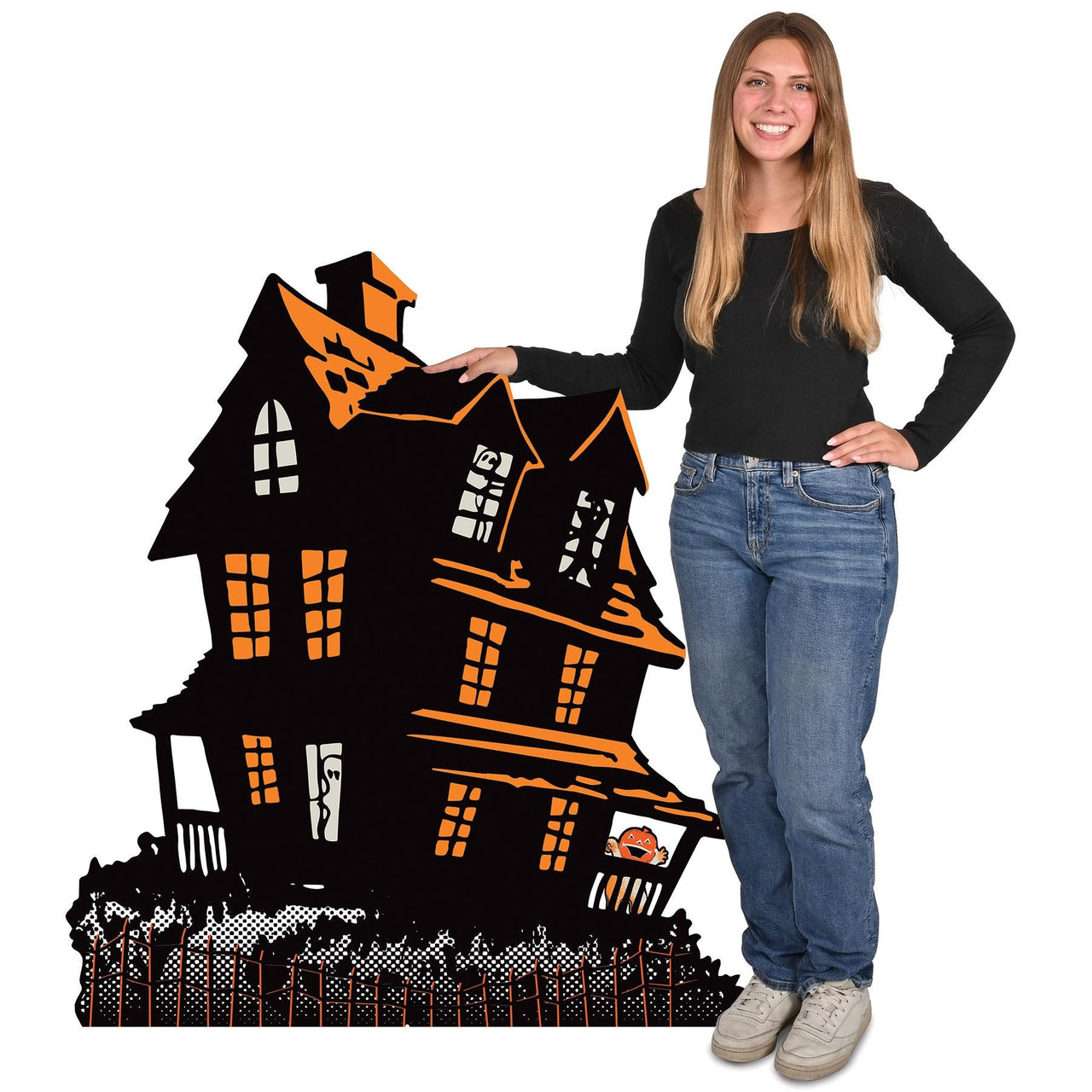 Beistle Vintage Halloween Haunted House Stand-Up - Easel Attached - 51 inches x 45 inches - Halloween Decor