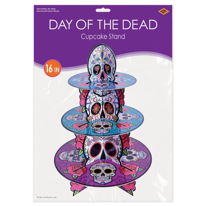 12 Pack Bulk Day Of The Dead Cupcake Stand