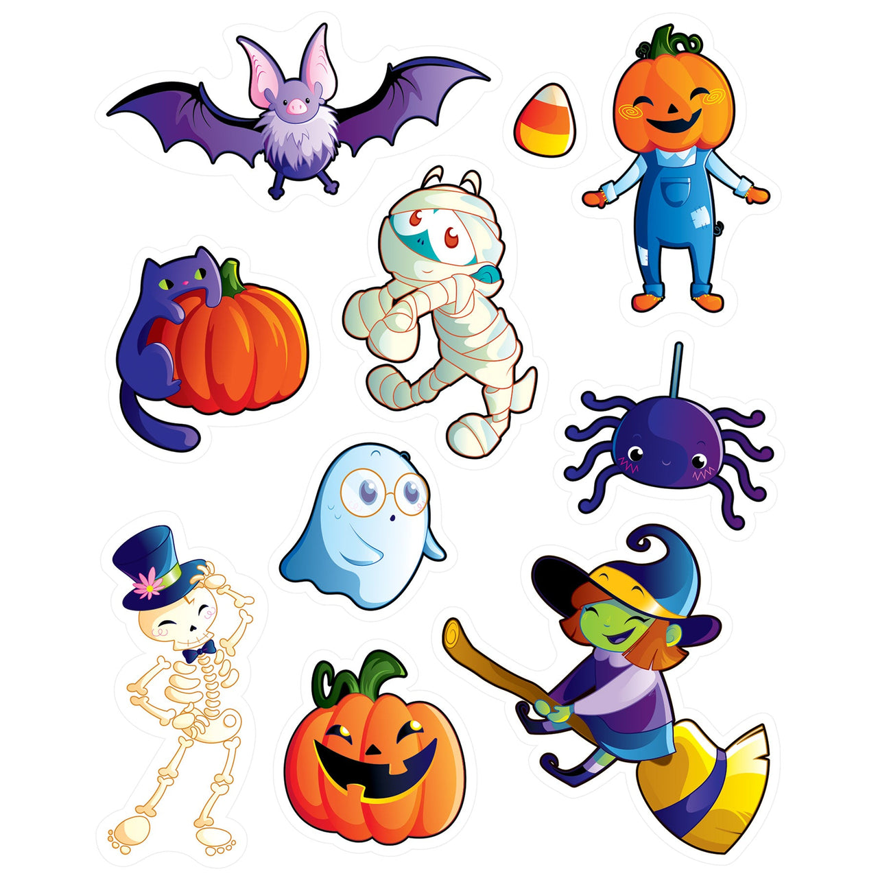 Halloween Friends Cling Sheet - Bulk/12 Cling Sheets