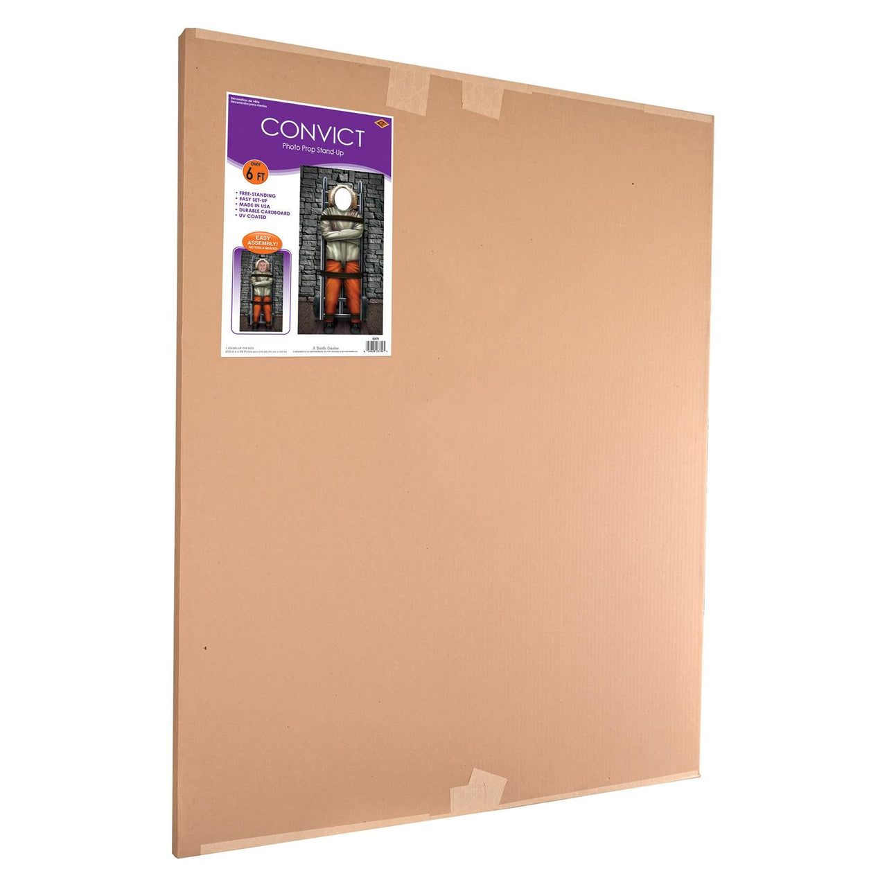 Beistle Convict Photo Prop Stand-Up - Easel Attached - 73 inch x 37.5 inch - Halloween Photo Prop