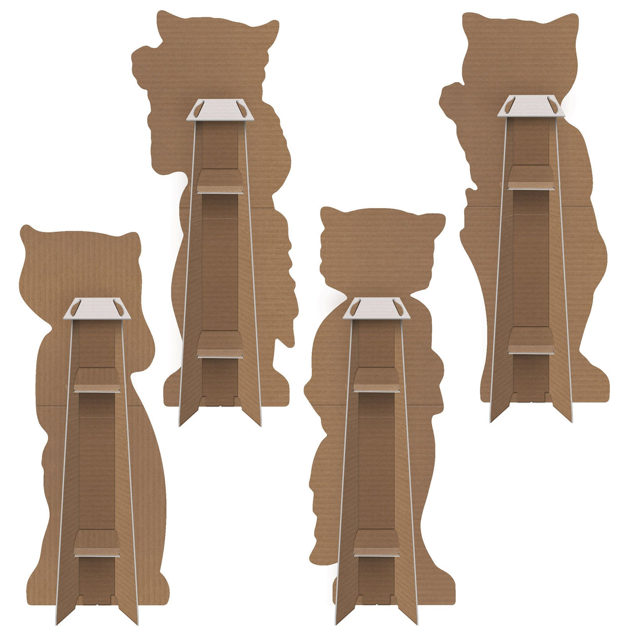 Vintage Halloween Scat Cat Band Stand-Ups (4-Pack)