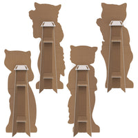 Vintage Halloween Scat Cat Band Stand-Ups (4-Pack)