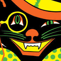 Vintage Halloween Cat & Jack-O'-Lantern Stand-Ups (2-Pack)