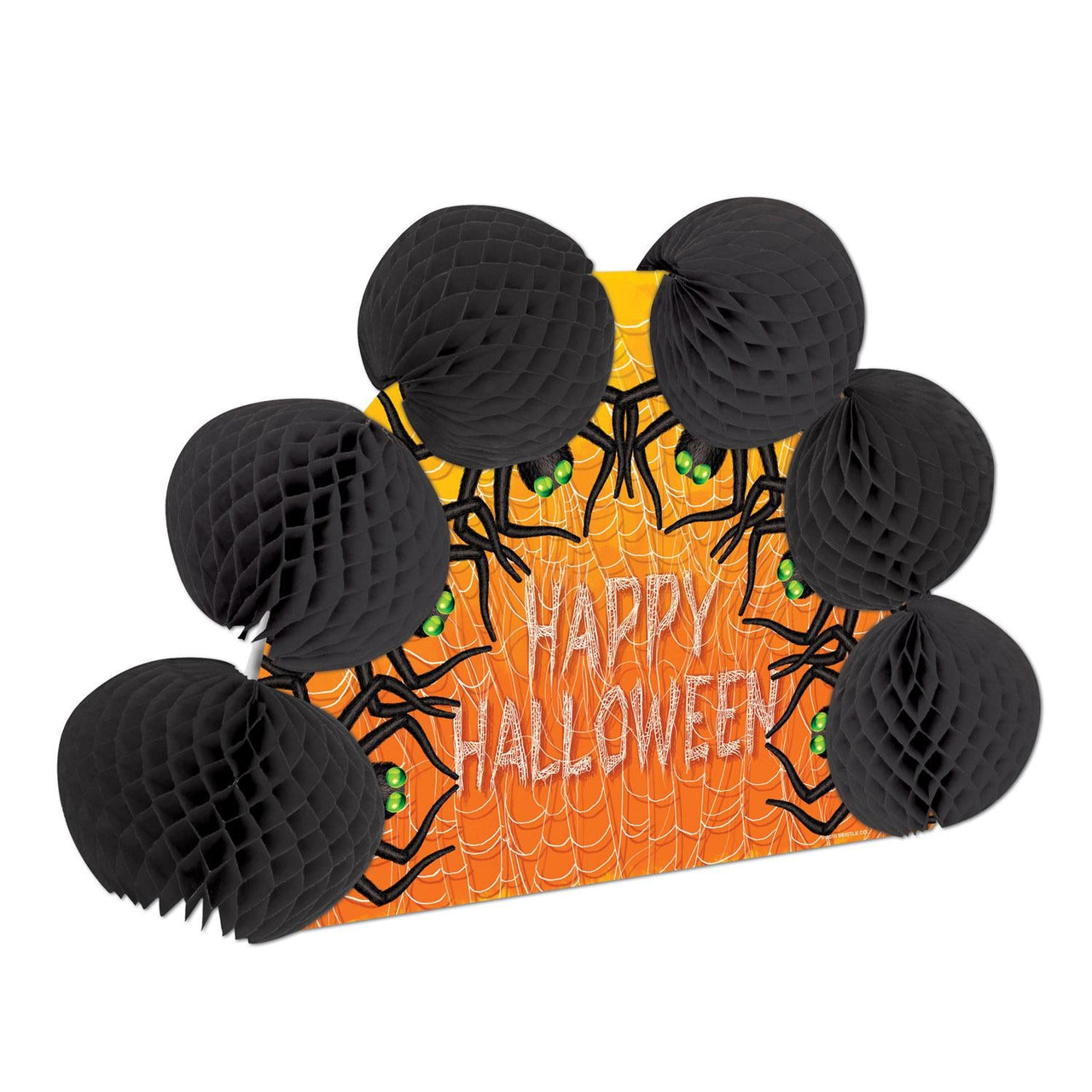 Halloween Spiders 2-Sided Centerpiece - Bulk 12 Pack