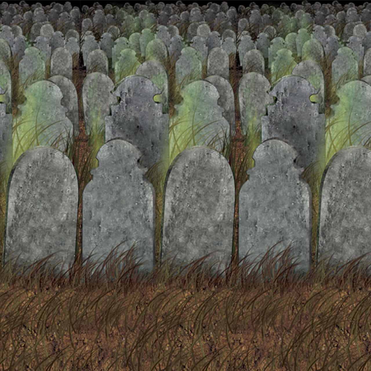 Halloween Graveyard Backdrop - Bulk 6 Pack