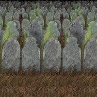 Halloween Graveyard Backdrop - Bulk 6 Pack