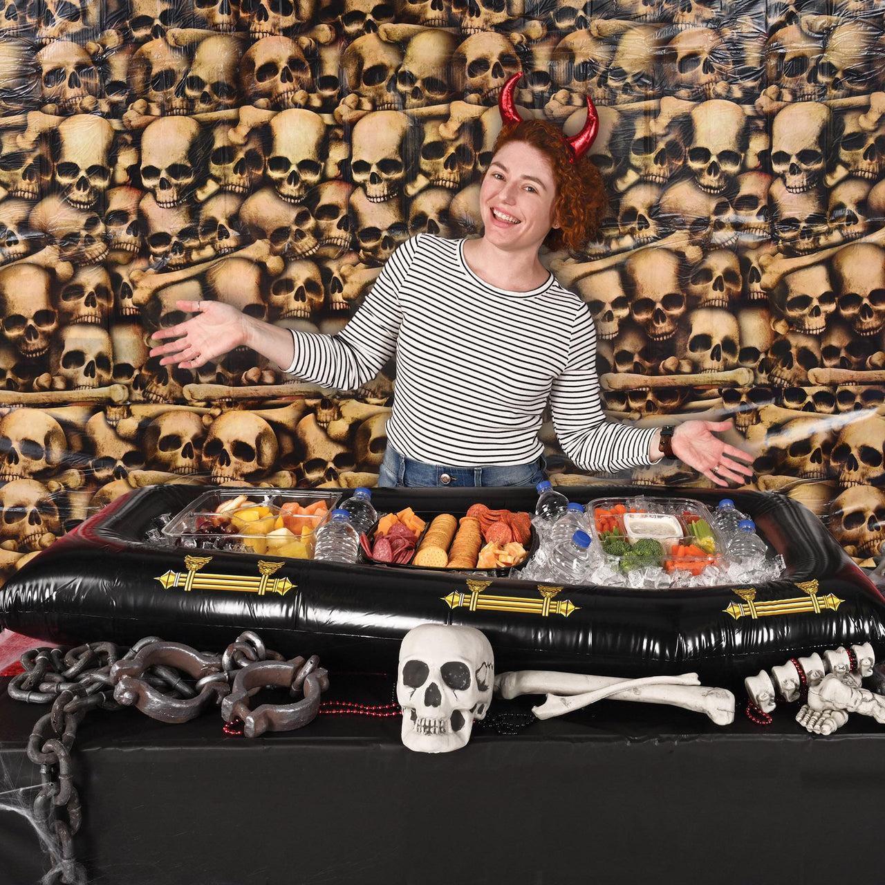 Party Supplies - Catacombs Backdrop Halloween Props (Case of 6)