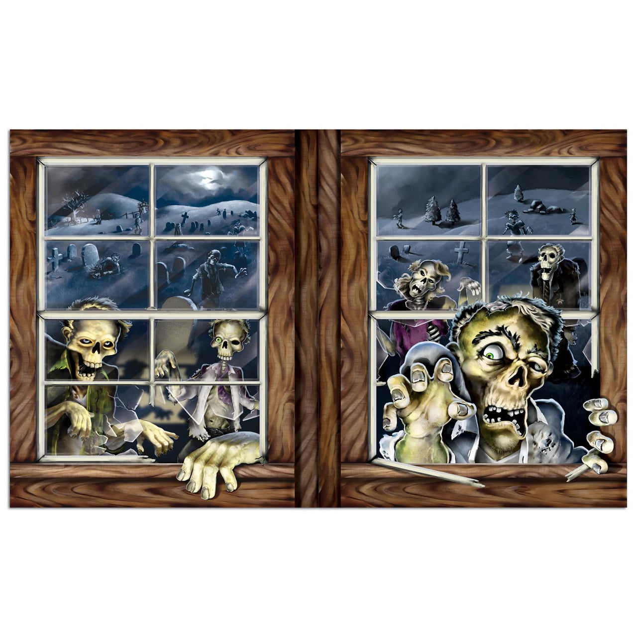Halloween Zombie Attack Insta-View Decoration - Bulk 6 Pack