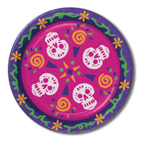 Day Of The Dead Paper Plates 9 inch - Bulk 96 Pack