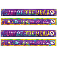 Beistle Day Of The Dead Metallic Banner Set