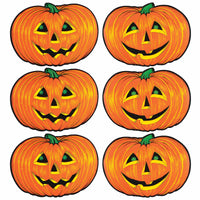 Halloween Jack-O-Lantern Cutouts - Bulk 72 Pack